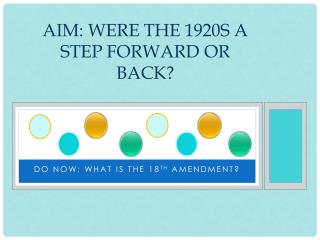 Aim: Were the 1920s a step forward or back?