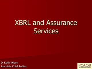 XBRL and Assurance Services