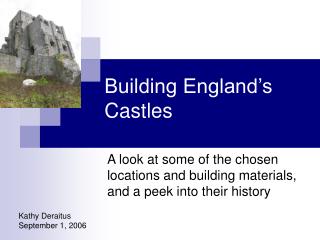 Building England’s Castles