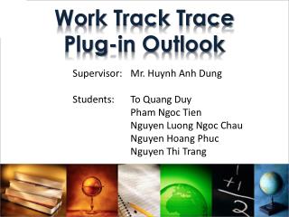 Work Track Trace Plug-in Outlook