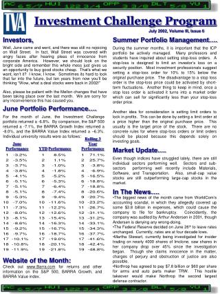 Investment Challenge Program