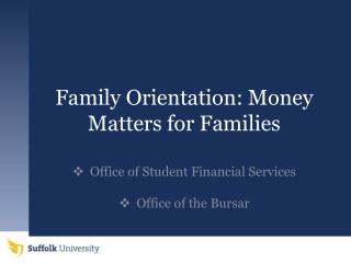 Family Orientation: Money Matters for Families