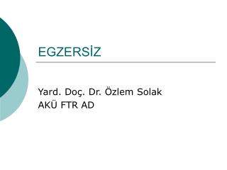 EGZERSİZ