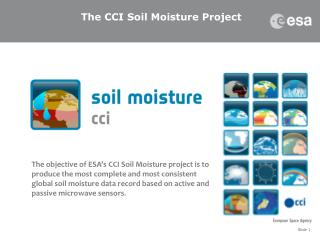 The CCI Soil Moisture Project