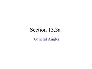 Section 13.3a