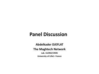 Panel Discussion