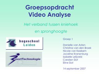Groepsopdracht Video Analyse