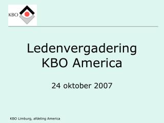 Ledenvergadering KBO America
