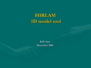 HIRLAM 1D model tool