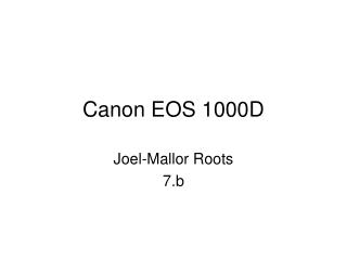 Canon EOS 1000D