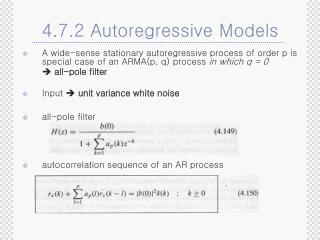 4.7.2 Autoregressive Models