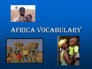 Africa Vocabulary