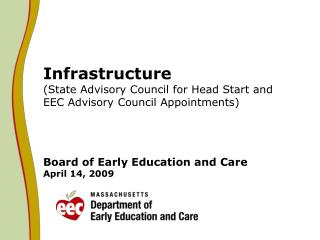 State Advisory Council (SAC) on Early Childhood Education and Care