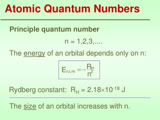 Atomic Quantum Numbers