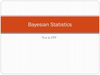 Bayesian Statistics