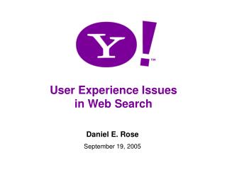 User Experience Issues in Web Search