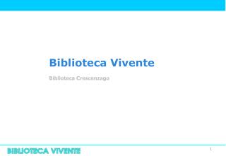 Biblioteca Vivente Biblioteca Crescenzago