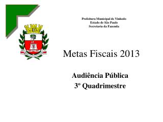 Metas Fiscais 2013