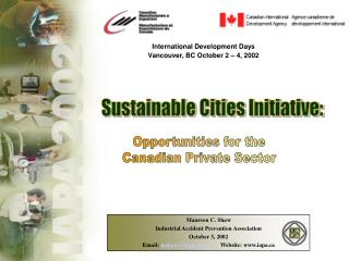 International Development Days Vancouver, BC October 2 – 4, 2002