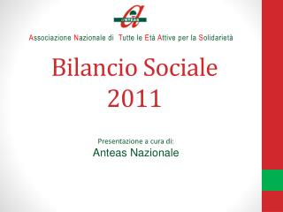 B ilancio Sociale 2011
