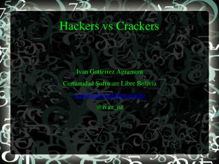 Hackers vs Crackers