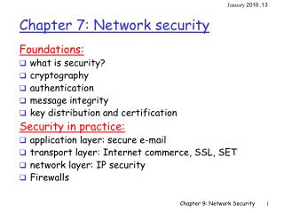 Chapter 7: Network security