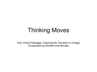 Thinking Moves