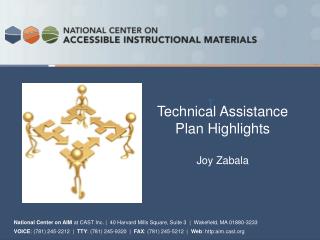 Technical Assistance Plan Highlights Joy Zabala