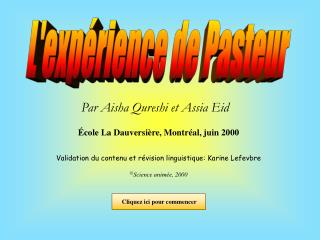 L'expérience de Pasteur