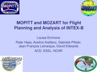 MOPITT and MOZART for Flight Planning and Analysis of INTEX-B