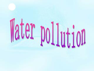 Water pollution