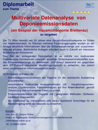 Diplomarbeit zum Thema