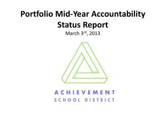 Portfolio Mid-Year Accountability Status Report March 3 rd , 2013
