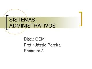 SISTEMAS ADMINISTRATIVOS