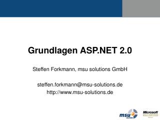 Grundlagen ASP.NET 2.0