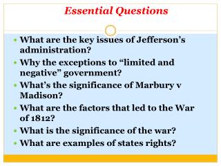 Essential Questions