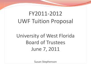 Proposed Undergraduate Tuition Rates