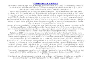 Pahlawan Nasional : Abdul Muis