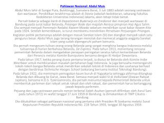 Pahlawan Nasional : Abdul Muis