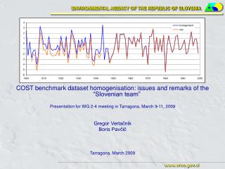 COST benchmark dataset homogenisation: issues and remarks of the “Slovenian team”