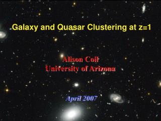 Galaxy and Quasar Clustering at z=1