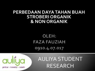 OLEH: FAZA FAUZIAH 0910.4.07.017