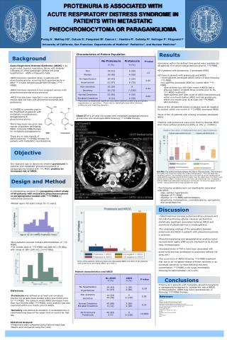 PROTEINURIA IS ASSOCIATED WITH ACUTE RESPIRATORY DISTRESS SYNDROME IN PATIENTS WITH METASTATIC