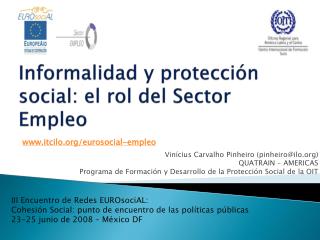 Informalidad y protección social: el rol del Sector Empleo