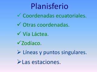 Planisferio