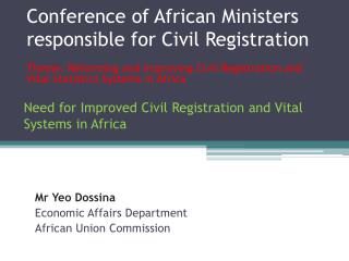 Conference of African Ministers responsible for Civil Registration