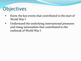 Objectives