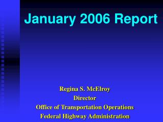 January 2006 Report