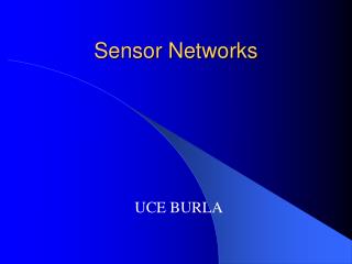 Sensor Networks