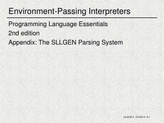 Environment-Passing Interpreters